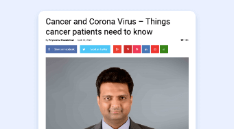 Cancer and corono virus
