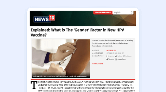 Gender factor in new HPV Vaccine