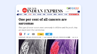  One percent of all cancer are sarcomas