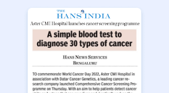 A simple blood test to diagnose 30 types of cancer
