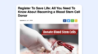 OnlyMyHealth coverage: Register to save life: All you need to know about becoming a blood stem cell donor